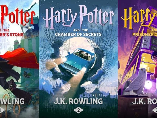 The Harry Potter Series by J.K. Rowling collage image