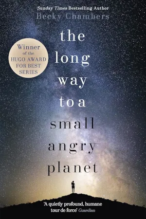The Long Way to a Small Angry Planet by Becky Chambers book cover